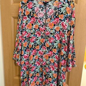 Torrid Pink and Blue Floral Top